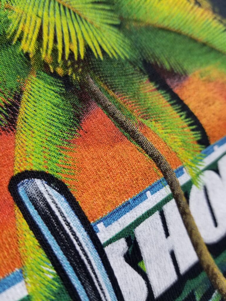 Close up image of a beautiful tree on a fabric